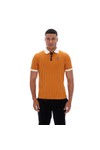 Fila Mens Orange Classic Vintage Striped Polo Shirt