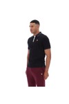 Fila Mens Black Classic Vintage Striped Polo Shirt