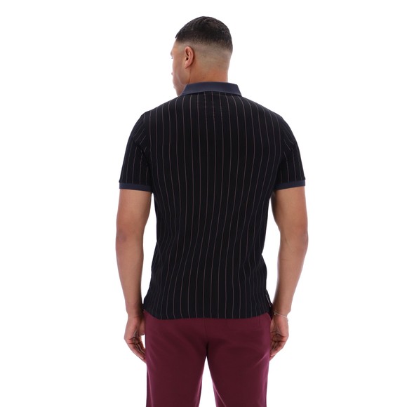 Fila Mens Black Classic Vintage Striped Polo Shirt main image