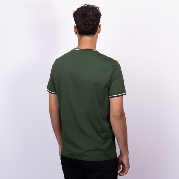 Fred Perry Mens Green Twin Tipped T-Shirt main image