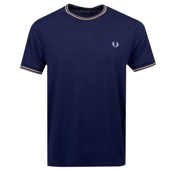 Fred Perry Mens Blue Twin Tipped T-Shirt main image