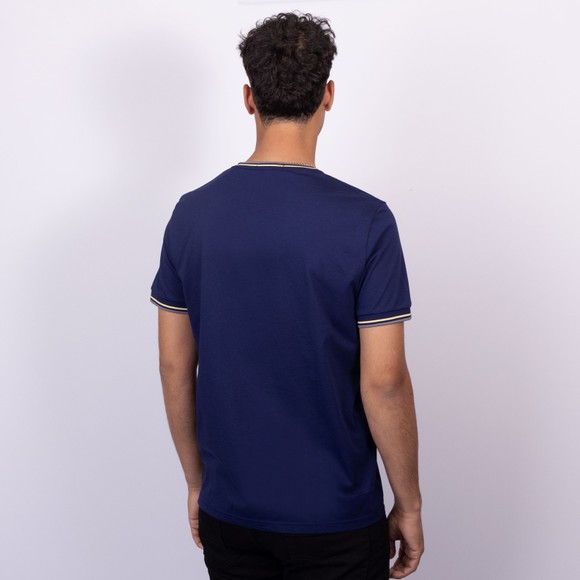 Fred Perry Mens Blue Twin Tipped T-Shirt main image