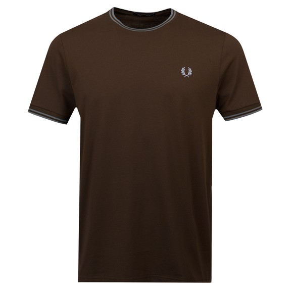 Fred Perry Mens Brown Twin Tipped T-Shirt main image