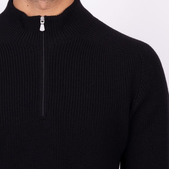 Gran Sasso Mens Black Lupo Half Zip Jumper main image