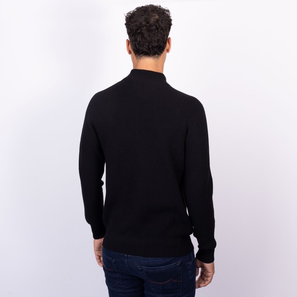 Gran Sasso Mens Black Lupo Half Zip Jumper main image