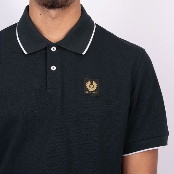 Belstaff Mens Blue Tipped Polo Shirt #3