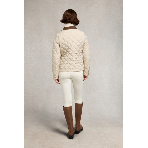 Holland Cooper Womens Beige Hastings Quilted Jacket main image