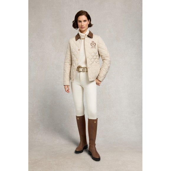 Holland Cooper Womens Beige Hastings Quilted Jacket main image