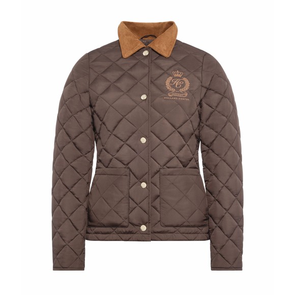 Holland Cooper Womens Brown Hastings Quilted Jacket main image