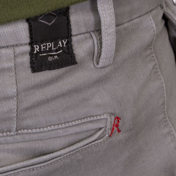 Replay Mens Grey Benni Hyperflex Colour Chino main image