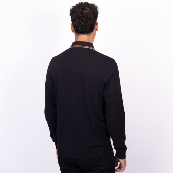 Fred Perry Mens Black L/S Tipped Polo main image