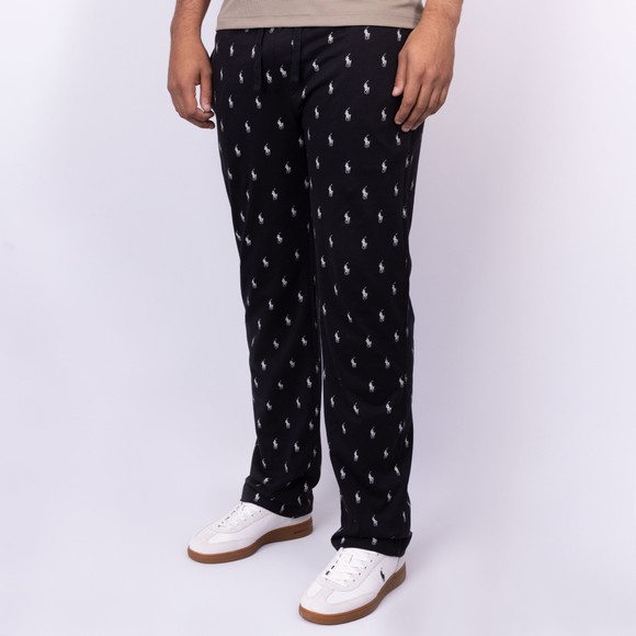 Polo Ralph Lauren Mens Black Signature Pony Jersey Pyjama Pant main image