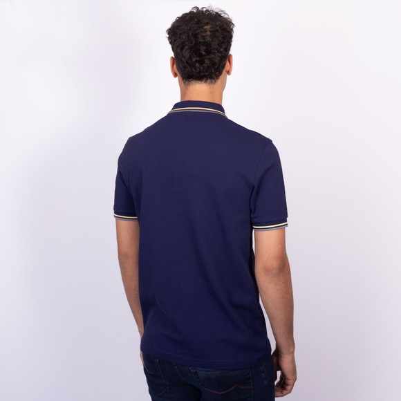 Fred Perry Mens Blue Twin Tipped Polo Shirt main image