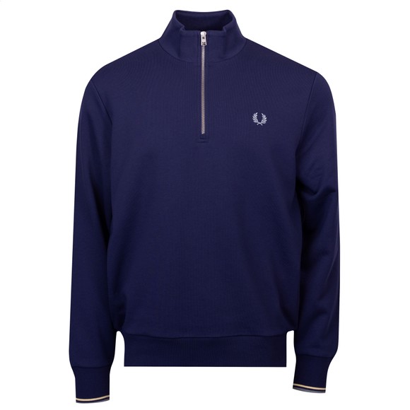 Fred Perry Mens Blue 1/2 Zip Sweatshirt main image