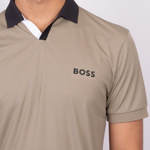 BOSS Mens Green Athleisure Palle TOC Polo Shirt main image