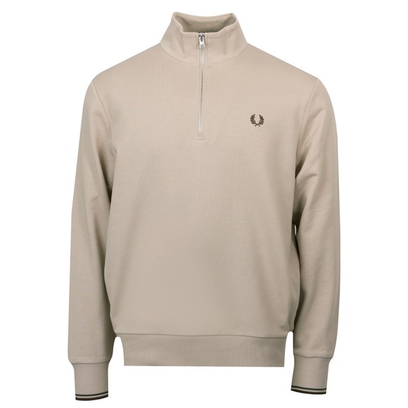 Fred Perry Mens Beige 1/2 Zip Sweatshirt main image