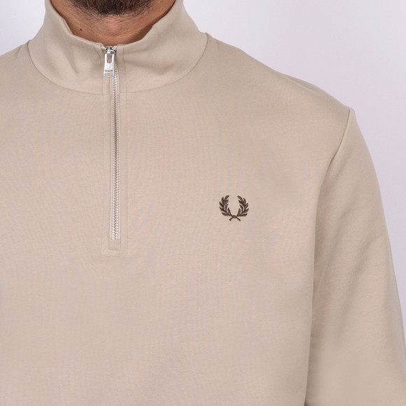 Fred Perry Mens Beige 1/2 Zip Sweatshirt main image
