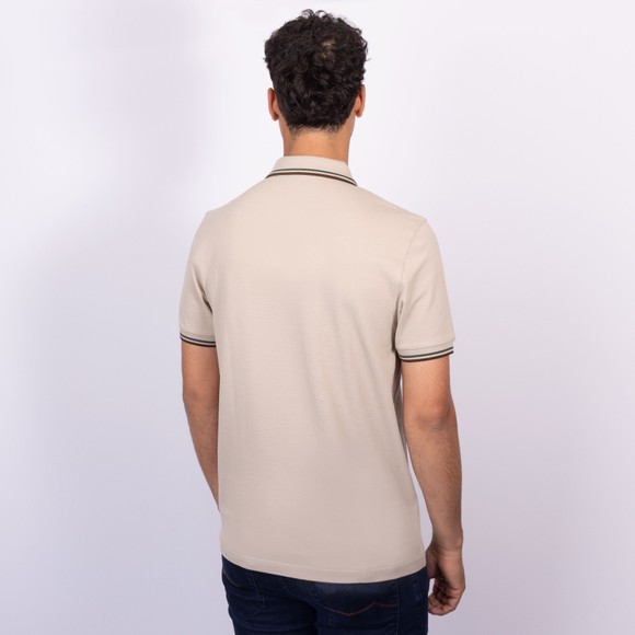 Fred Perry Mens Beige Twin Tipped Polo Shirt main image