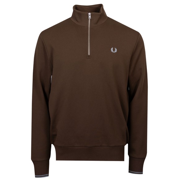 Fred Perry Mens Brown 1/2 Zip Sweatshirt main image