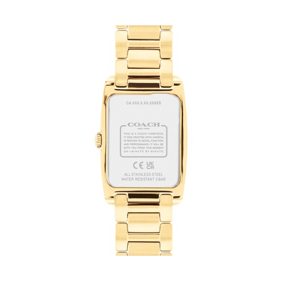 Coach Womens Gold Reese Diamond Detail Watch #3