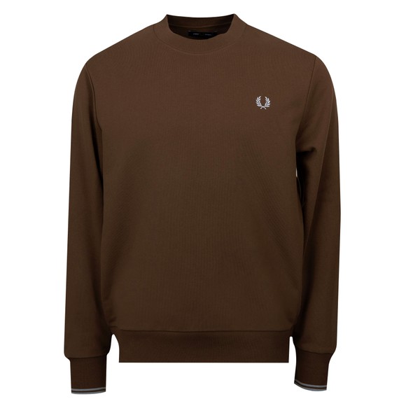 Fred Perry Mens Brown Crew Neck Sweatshirt main image