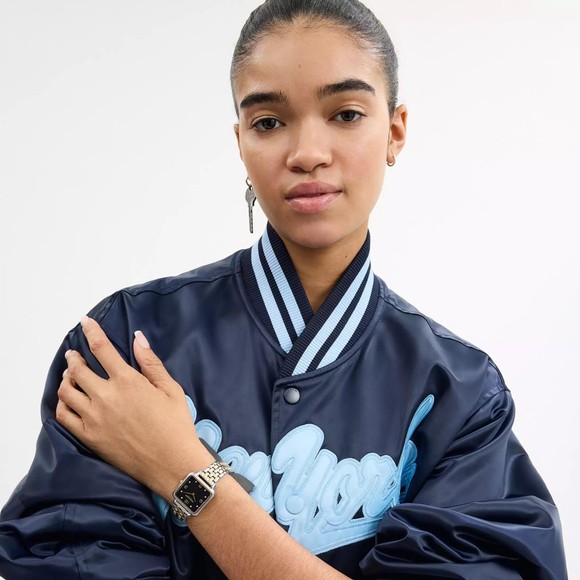 Coach Womens Silver Cass Square Two Tone Watch #3