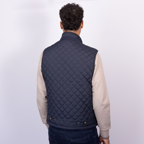 Crew Clothing Company Mens Blue Corleigh Quilted Gilet main image
