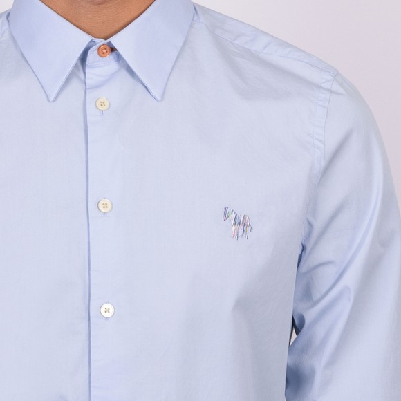 PS Paul Smith Mens Blue Embroidered Zebra Shirt #3