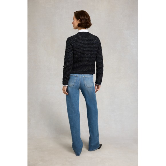 Holland Cooper Womens Black Sofia Knitted Jacket main image