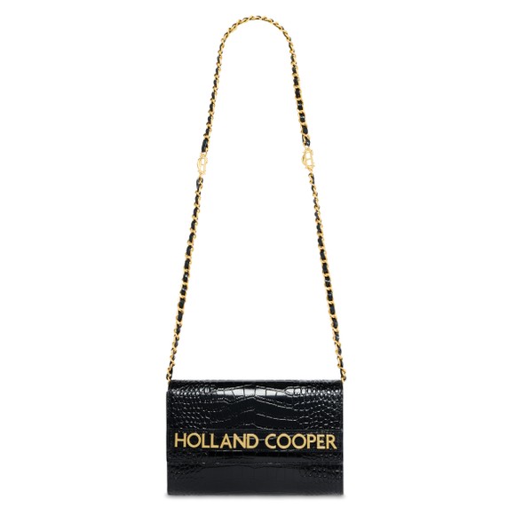 Holland Cooper Womens Black Abbot Clutch Bag main image