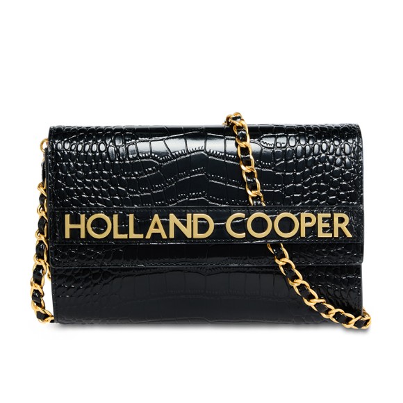 Holland Cooper Womens Black Abbot Clutch Bag main image