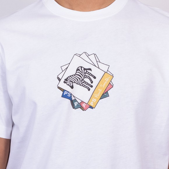 PS Paul Smith Mens White Sticky Note Print T-Shirt main image