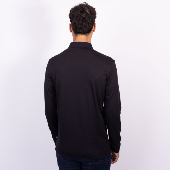 BOSS Mens Black Formal Pado 30 Long Sleeve Polo Shirt main image