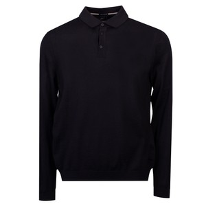Formal Lancione Knitted Long Sleeve Polo Shirt