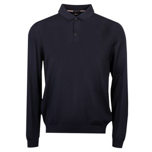 Formal Lancione Knitted Long Sleeve Polo Shirt