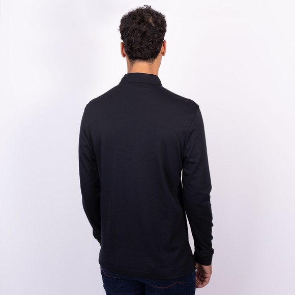 BOSS Mens Blue Formal Pado 30 Long Sleeve Polo Shirt main image
