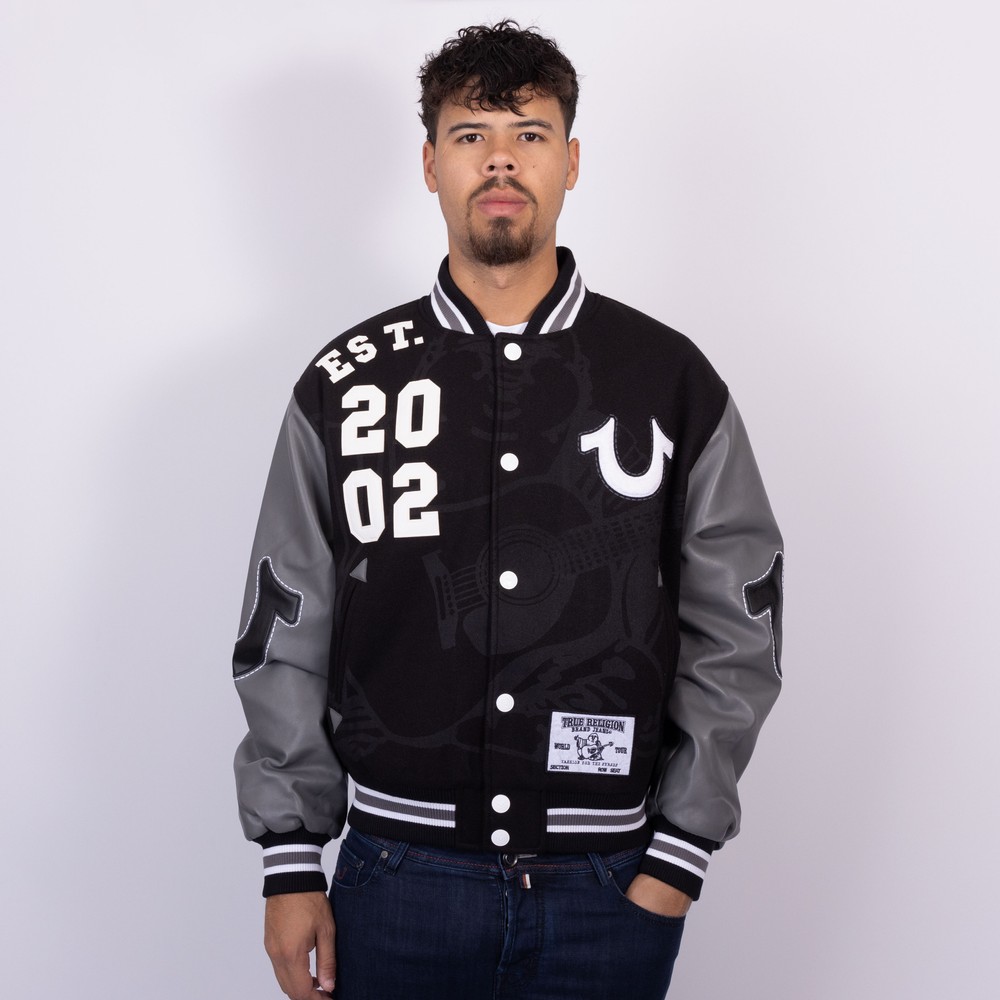 True Religion Boxy Varsity Jacket | Oxygen Clothing