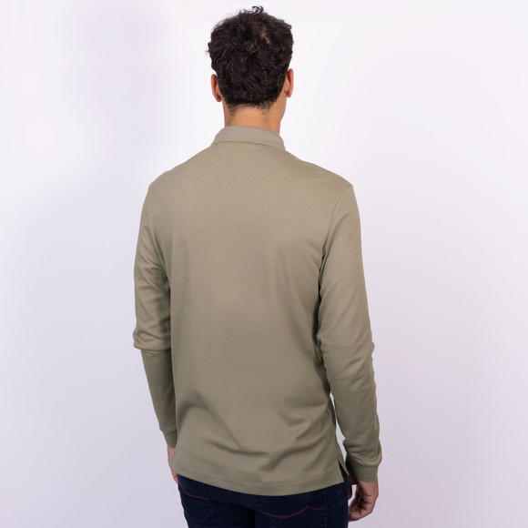 BOSS Mens Brown Formal Pado 30 Long Sleeve Polo Shirt main image