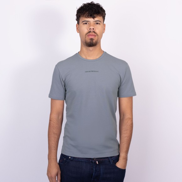 Emporio Armani Mens Blue Stretch Pique T Shirt #3