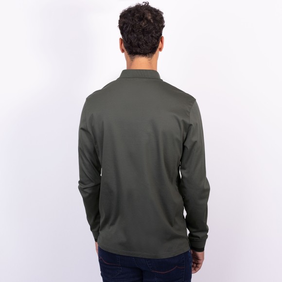 Sandbanks Mens Grey L/S Silicone Zip Polo Shirt main image
