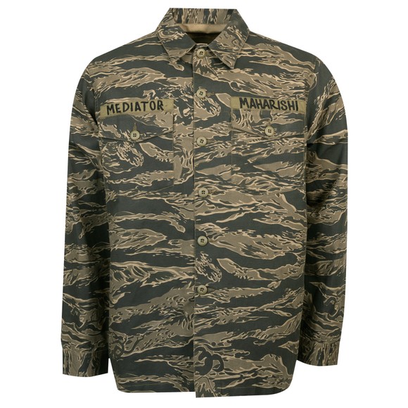 Maharishi Mens Green Bonsai Tigerstripe L/S Utility Shirt main image