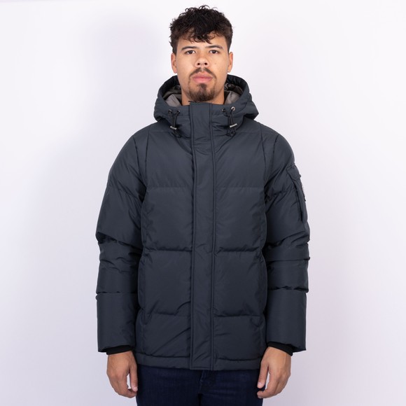 Sandbanks Mens Blue Wide Baffle Puffer Jacket main image