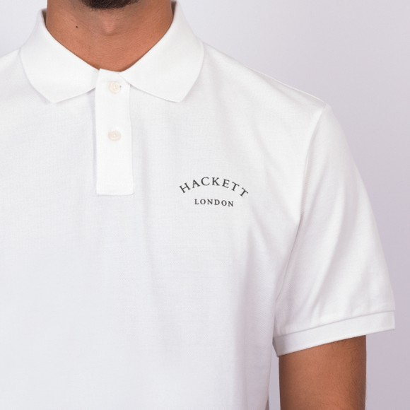 Hackett Mens Off-White Heritage Essential Polo Shirt main image