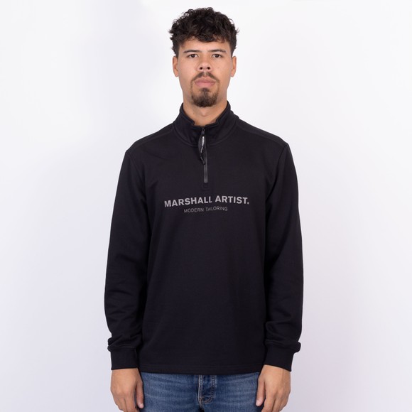 Marshall Artist Mens Black Microsphere 1/4 Zip Sweatshirt