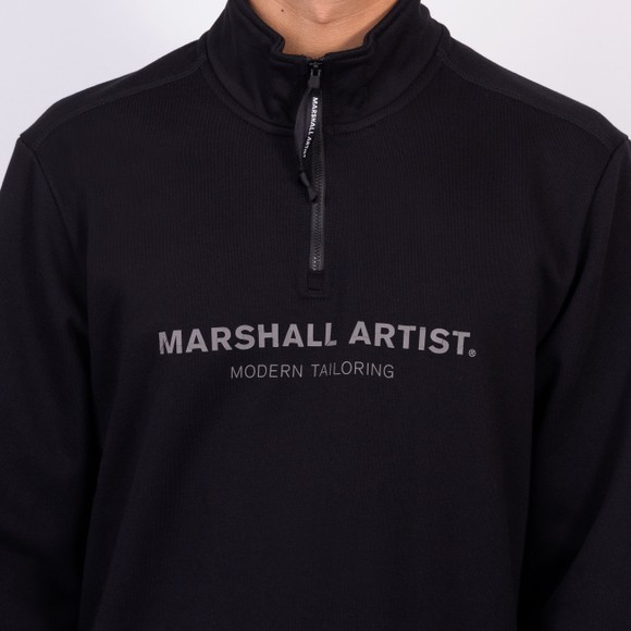 Marshall Artist Mens Black Microsphere 1/4 Zip Sweatshirt main image