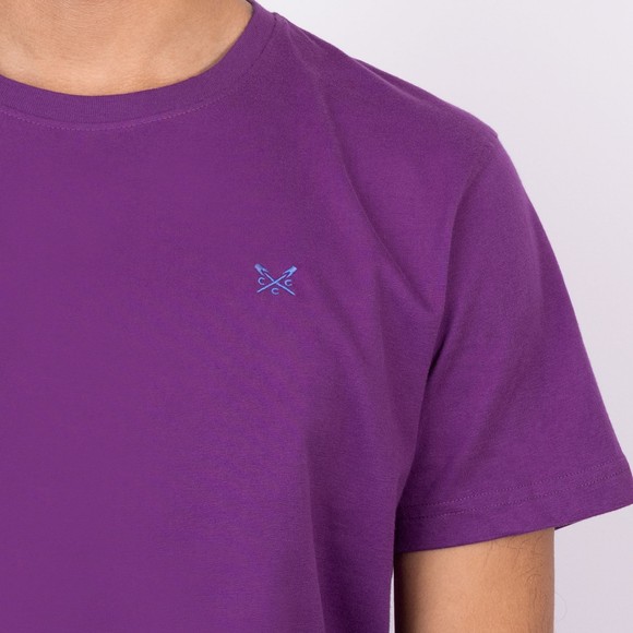 Crew Clothing Company Mens Purple Classic T-Shirt main image