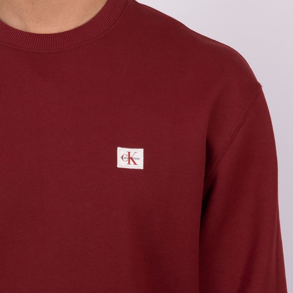 Calvin Klein Jeans Mens Red Terry Badge Sweatshirt main image
