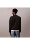 Calvin Klein Jeans Mens Black Terry Badge Sweatshirt
