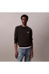 Calvin Klein Jeans Mens Black Terry Badge Sweatshirt