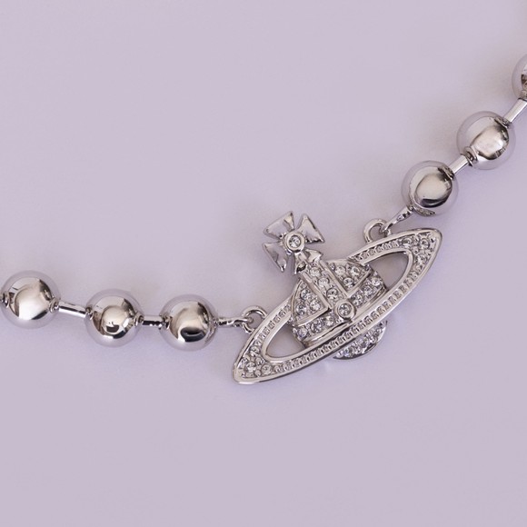 Vivienne Westwood Womens Silver Thames Mini Bas Relief Choker main image